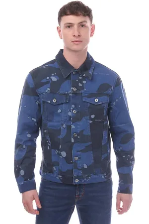 OFF-WHITE Heren Off White Camo Skate Denim Jacket in