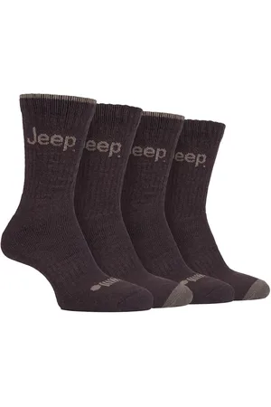 Jeep 4-pack anti-blaar luxe laarzensokken voor heren - / Aarde