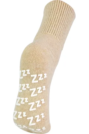 Sock Snob Dames pantoffelsokken van kasjmierwol met Zzz-grepen