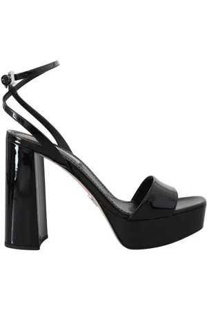 Prada Lakleren Sandalen Met Blokhak