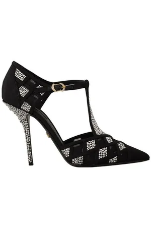 Dolce & Gabbana Prachtige T-strap Hakken Met Kristallen