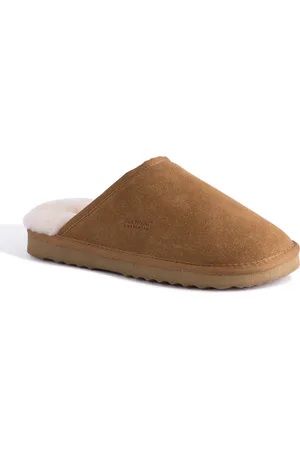 Aus Wooli "Manly" Australië Schapenvacht Wollen Pantoffels, Tan