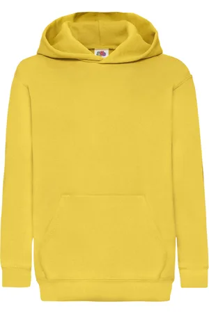 Fruit Of The Loom Kinder Unisex Sweatshirt Met Capuchon / Hoodie (Zonnebloem)