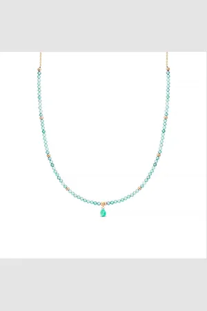 Luxenter Luxeketting, metaallegering athat en amazoniet 18K vergulde afwerking