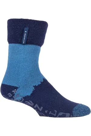 Heat Holders Warme thermo pantoffelsokken voor heren - Marineblauw (Robin)