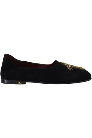 Dolce & Gabbana Gekruiste Instappers Met Lovertjes En Loafers Schoenen