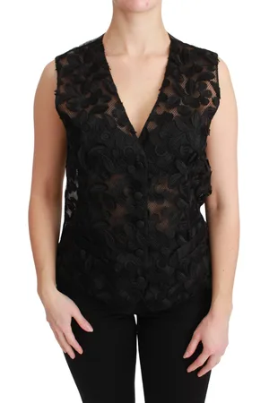 Dolce & Gabbana Mouwloze Top Van Gebloemd Brokaat