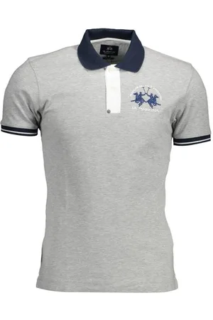 La Martina Katoenen Poloshirt Met Contrasterende Details En Geborduurd Logo