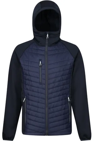 Regatta Heren Navigate Quilted Hybride Jas (Marine/Seal Grijs)