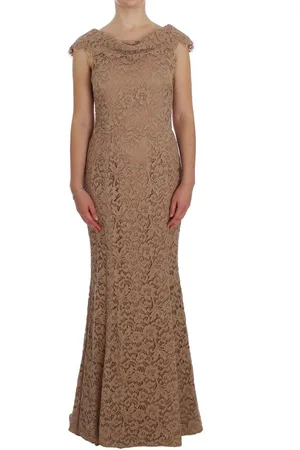 Dolce & Gabbana Bloemen Kanten Maxi Schede Jurk