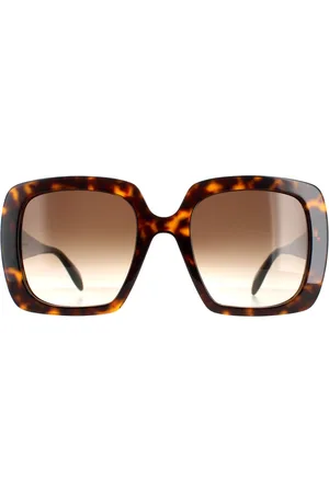 Alexander McQueen Square Dames Tortoise Gradient AM0378S