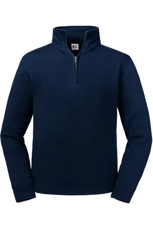 Russell Athletic Russell Heren Authentieke Zip Neck Sweatshirt (Franse marine)