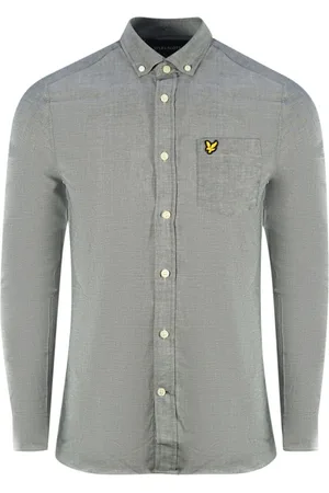 Lyle & Scott Green Long Sleeved Cotton Linen Shirt
