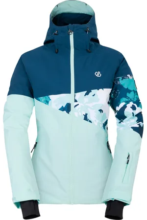 Dare 2B Dames/Dames Bladprint Ski-jas (Maanlicht Denim/Water Ballet)