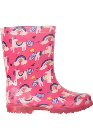 Mountain Warehouse Kinder/Kinder Splash Unicorn en Regenboog Lichtgevende Wellington Laarzen (Helder )