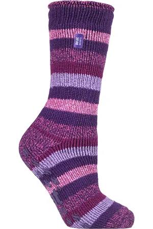 Heat Holders Thermosokken voor dames met handgrepen - Purple Stripe (Juniper)