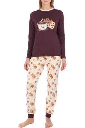 Kisses and Love KLP1 dames winterpyjama met lange mouwen
