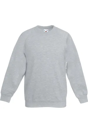 Fruit Of The Loom Kinderen Unisex Raglan mouwen Sweatshirt (Heather )