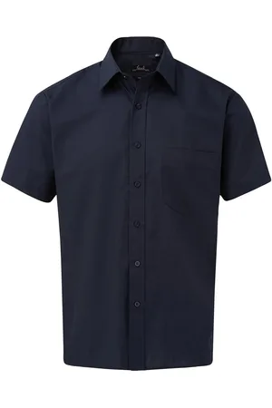 Premier Herenshirt met korte mouwen Popeline (Marine)