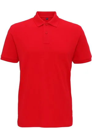 Asquith Heren Super Smooth Knit Polo Shirt (Kersenrood)