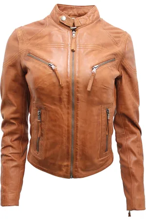 Infinity Dames slim-fit leren bikerjack-Maldon