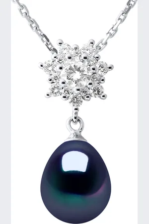 Diadema SUN zoetwater parel sieraden 9-10mm Black 925