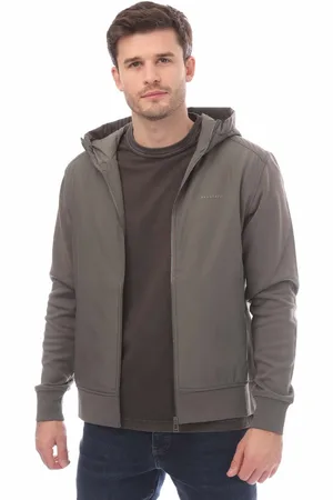 Belstaff Heren Katoen Fleece Alloy Zip Through Hoodie in