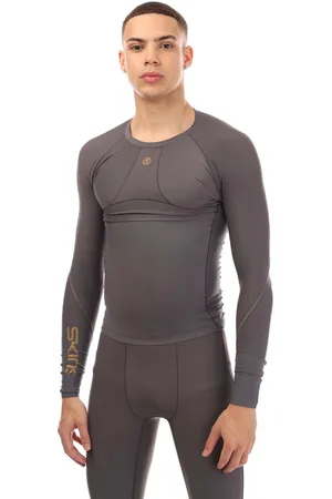 Skins Heren Series-5 Lange Mouw Top in Charcoal