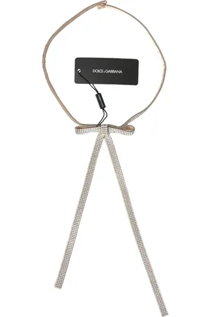 Dolce & Gabbana Clear Crystal Bow Taille Riem