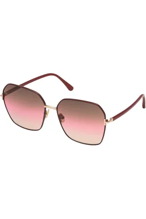 Tom Ford FT0839 69F Claudia-02 glanzende bordeaux zonnebril