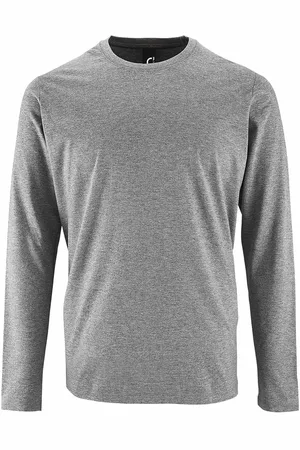 Sols Heren Keizerlijk T-Shirt met lange mouwen (Grijze Mergel)