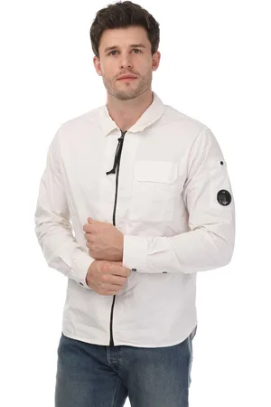 C.P. Company Herenoverhemd Gabardine met rits in
