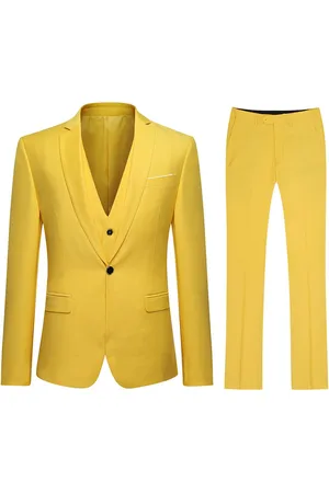 Allthemen 3-delig modieus pak met één knoop, slim fit
