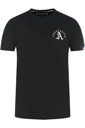 Aquascutum London Embroidered A Logo Black T-Shirt
