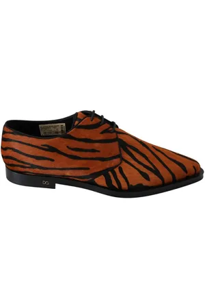 Dolce & Gabbana Exclusieve Tijger Patroon Pony Haar Jurk Schoenen