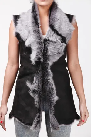 Infinity Lange damesbodywarmer van Toscana-schapenvacht-Sorocaba
