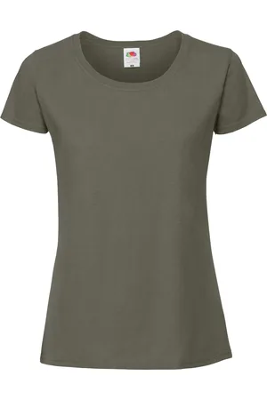 Fruit Of The Loom Vrouwen / Dames Ringgesponnen Premium T-Shirt (Diep )