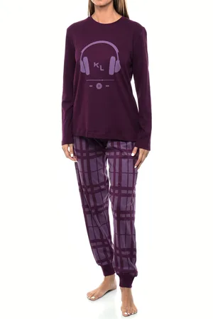 Kisses and Love KLP1 dames winterpyjama met lange mouwen