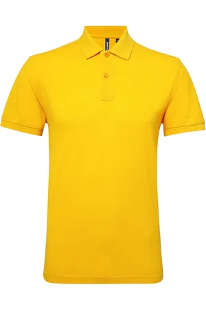 Asquith Heren Poloshirt met korte mouwen Prestatiemengsel (Zonnebloem)