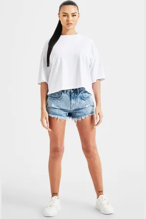 SikSilk Dames Branded Cropped T-shirt in