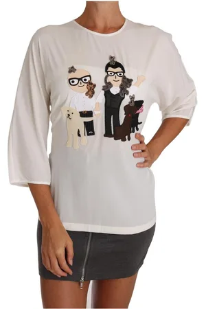 Dolce & Gabbana Zijden #dgfamily Blouse T-shirt