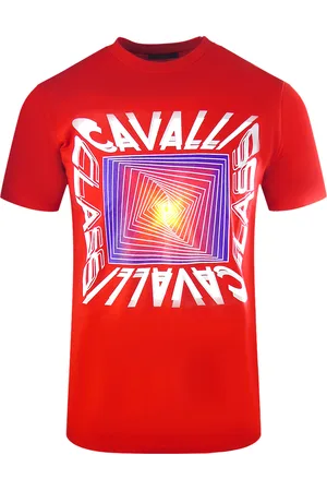 Roberto Cavalli Asymmetrisch Box Design T-shirt