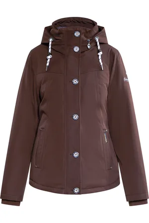 Schmuddelwedda Gewatteerd winterjack Dames donkerbruin