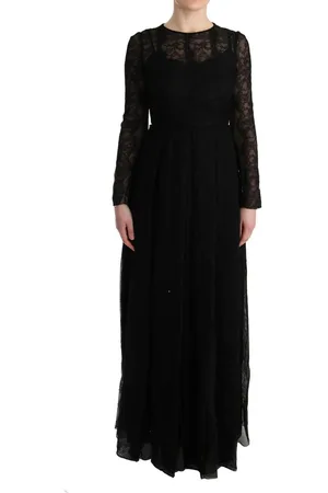 Dolce & Gabbana Floral Lace Sheath Silk Dress