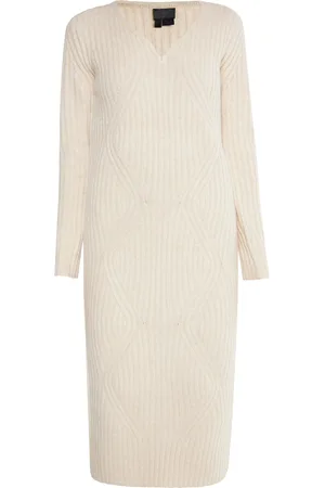 Dreimaster Gebreide jurk Dames lichtbeige