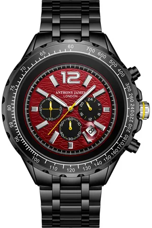 Anthony Met de hand geassembleerd Limited Edition Chronograaf Racer Red horloge