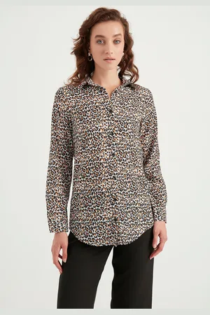 HERITA Shirt met luipaardpatroon