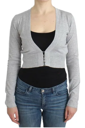 Roberto Cavalli Cropped Wollen Vest