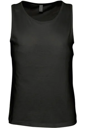 Sols Heren Justin Mouwloze Tank / Vest Top (Diep )