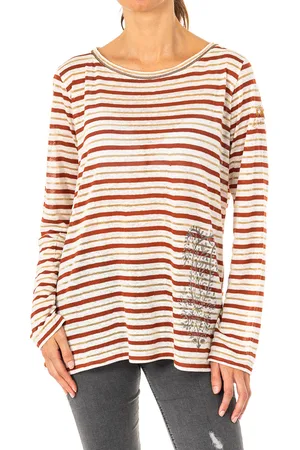 La Martina Dames-T-shirt met lange mouwen en ronde hals LWRE01